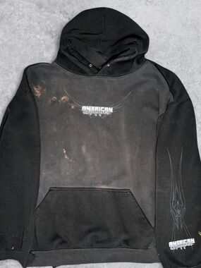 Vintage 2003 American Chopper Jet Bike Hoodie Distressed Y2K Size Large